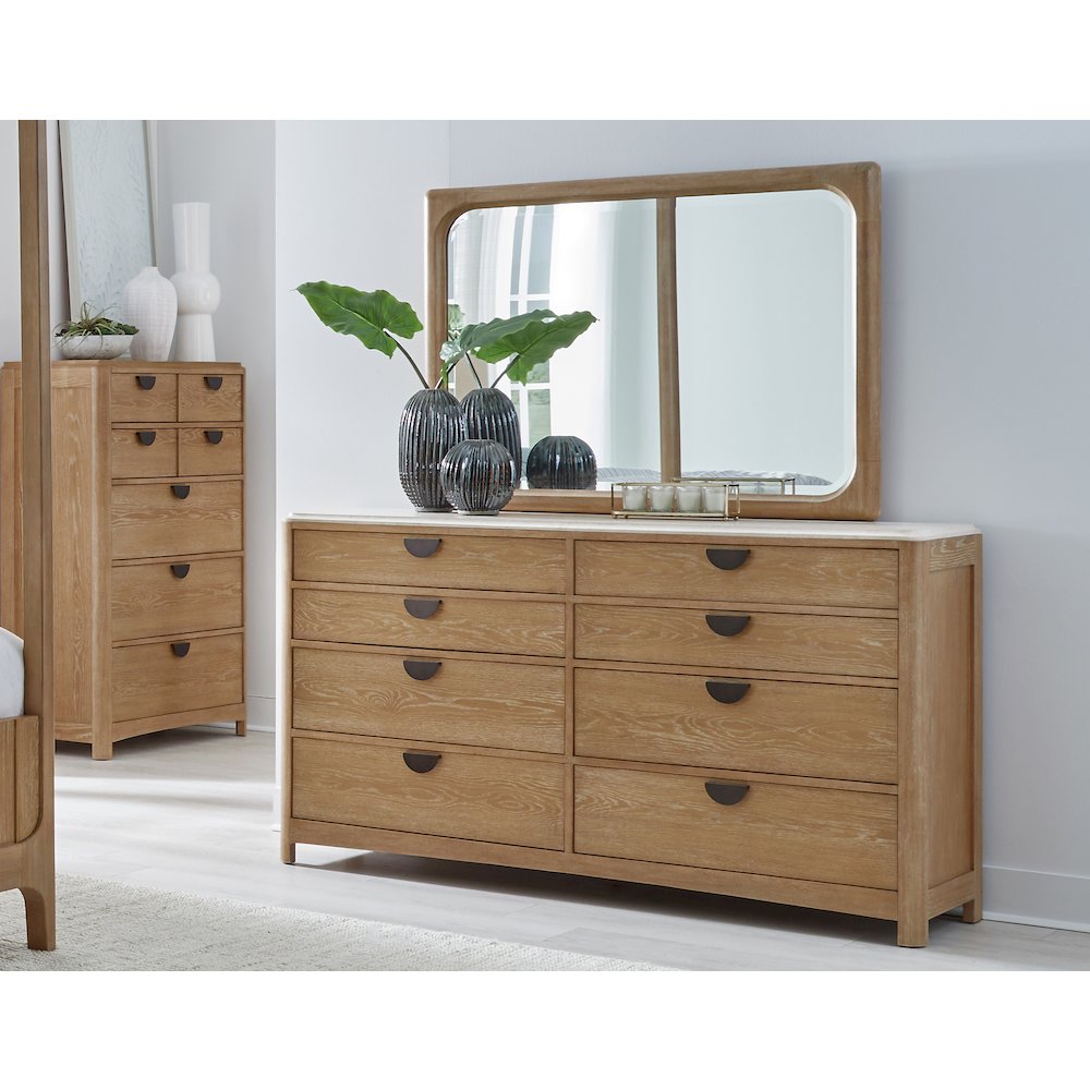 Bedroom 8 Drawer Dresser and Mirror. Picture 6