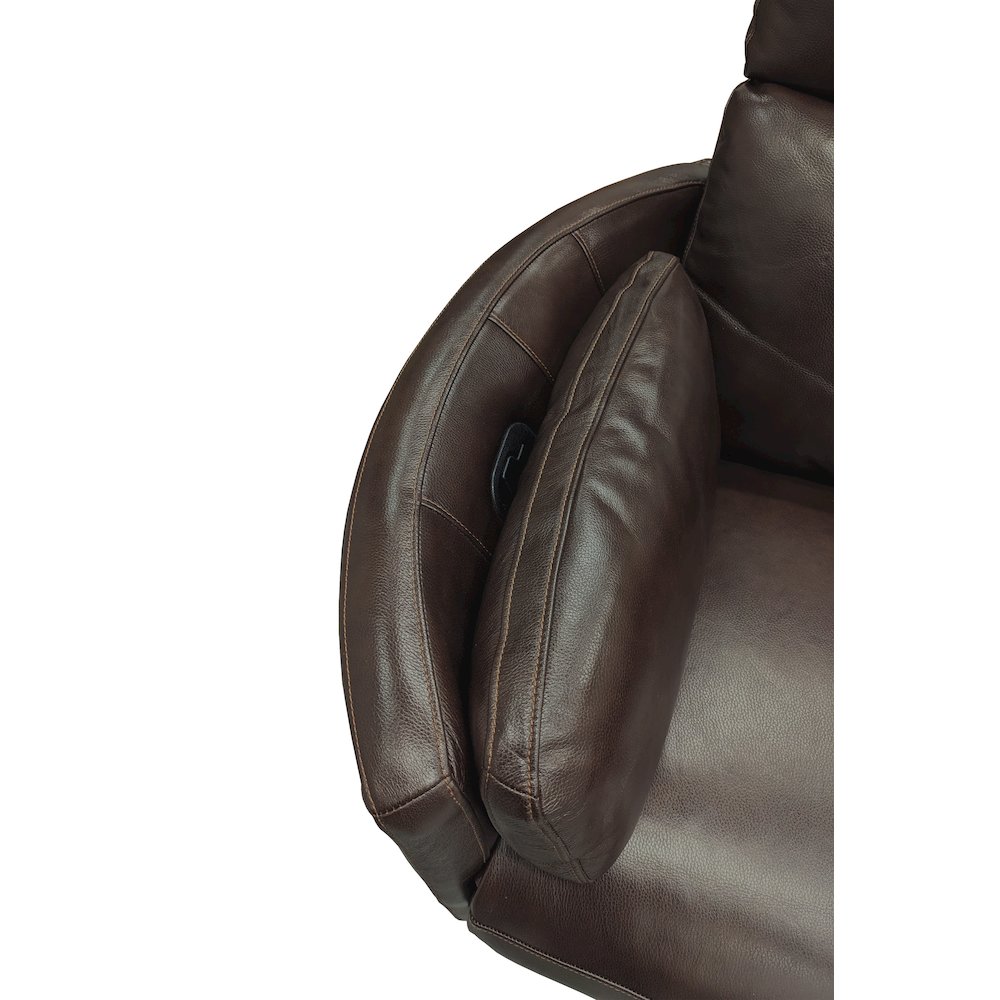 Radius - Hickory Brown Manual Swivel Glider Recliner. Picture 3