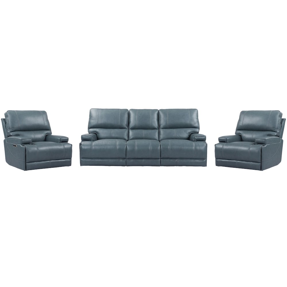 Verona Azure - Powered By Freemotion Power Reclining Sofa and Two Recliners. Picture 14
