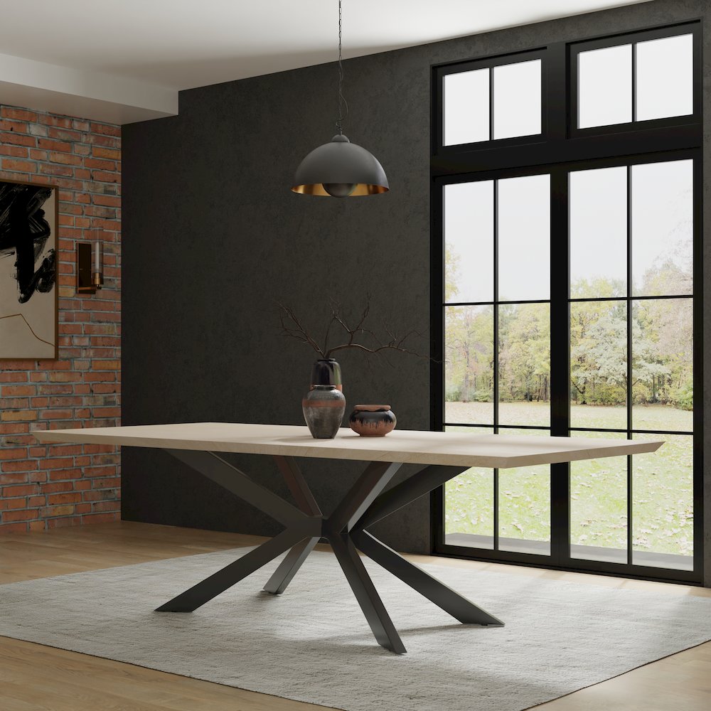 Monaco Dining 86 In. Rectangular Dining Table With 4 Upholstered Chairs. Picture 13