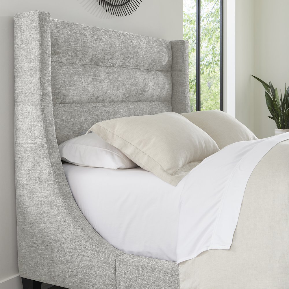 Jacob - Luxe Light Grey King Bed. Picture 3