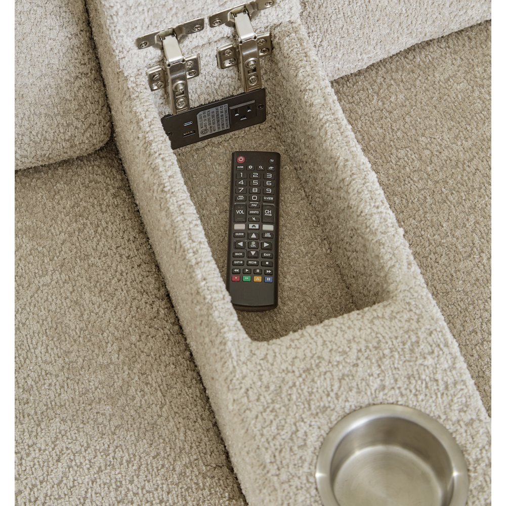 Modesto - Buttercream 7 Piece Modular Power Reclining Sectional. Picture 10