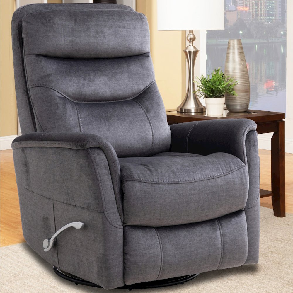 Gemini - Capri Charcoal Swivel Glider Recliner. Picture 8