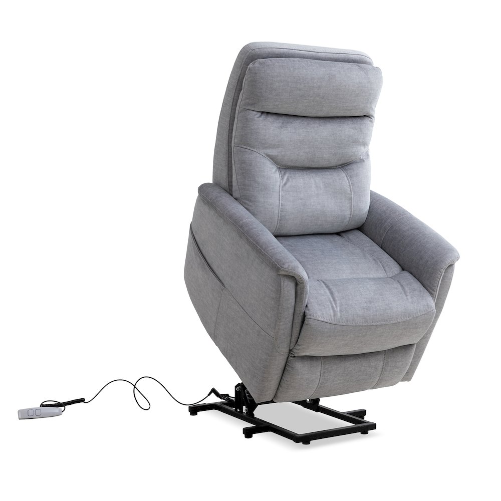 Gemini - Capri Silver Power Lift Recliner with Articulating Headrest. Picture 5