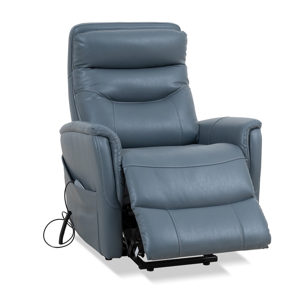 Gemini - Softy Azure Power Lift Recliner with Articulating Headrest. Picture 3