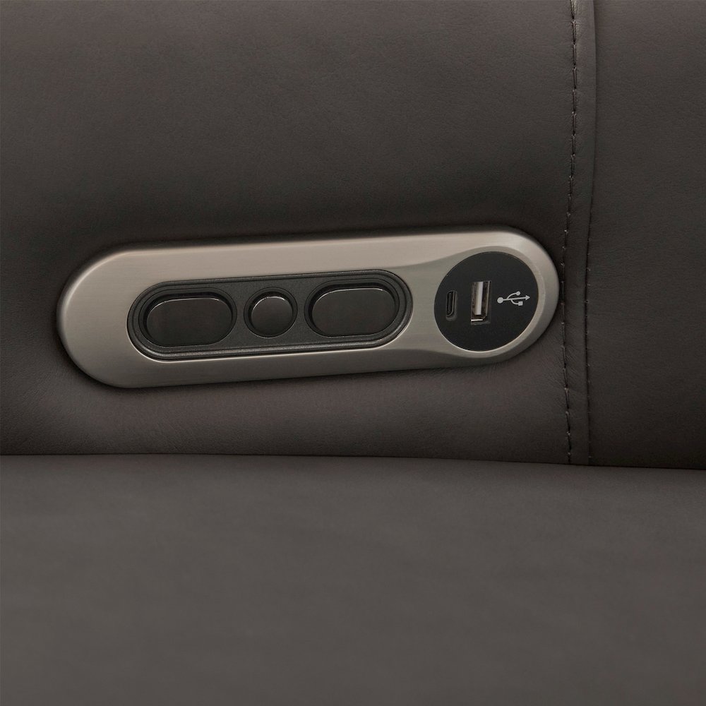 Hunter - Echo Grey Power High Leg Recliner P2 - Power by FreeMotion. Picture 14