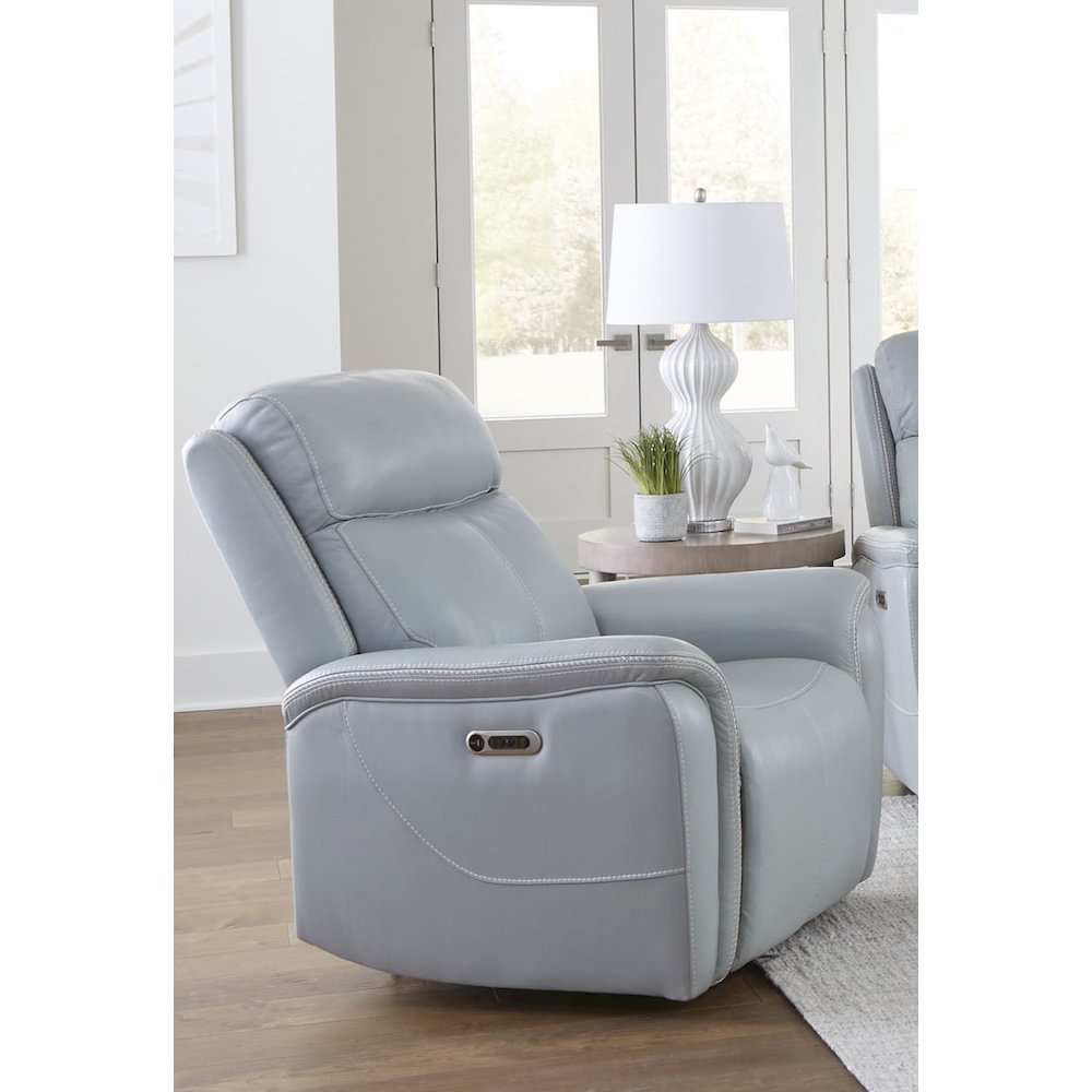 Cascade - Seamist Grey Power Recliner. Picture 3