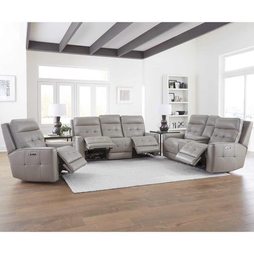 Parker Living Canterbury - Pewter Power Zero Gravity Console Loveseat. Picture 4