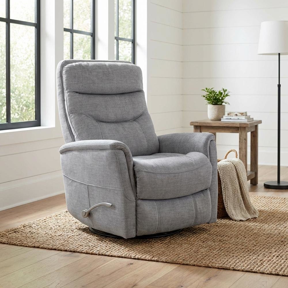 Gemini - Capri Silver Swivel Glider Recliner Two Pack. Picture 2