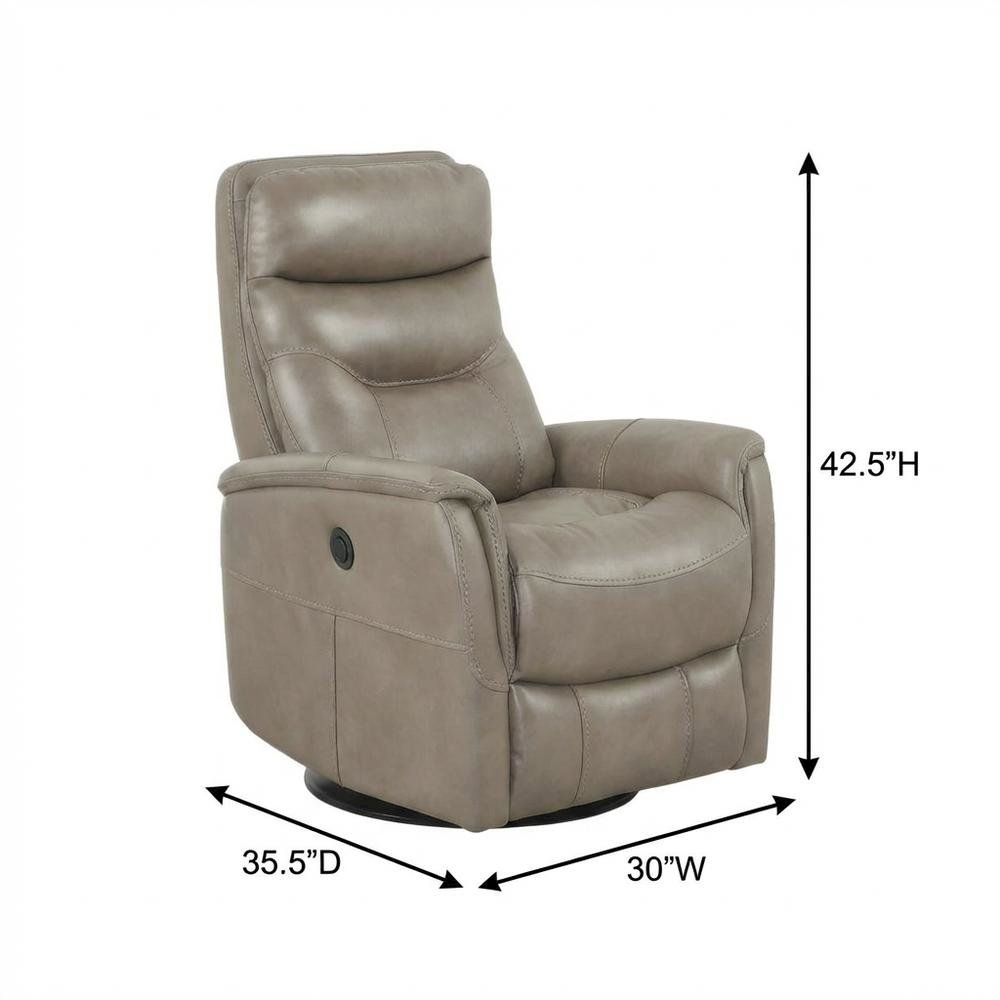 Gemini - Linen Power Swivel Glider Recliner Two Pack. Picture 5
