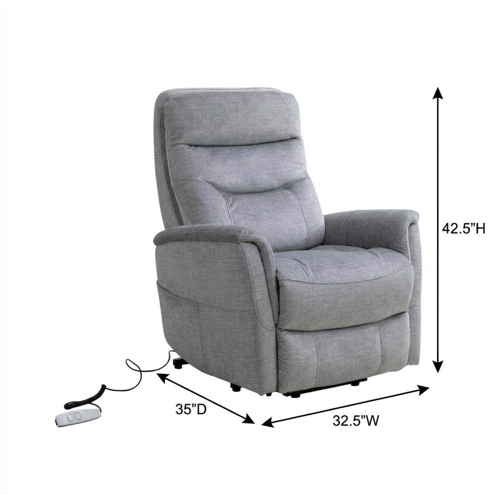 Gemini - Capri Silver Power Lift Recliner with Articulating Headrest. Picture 7