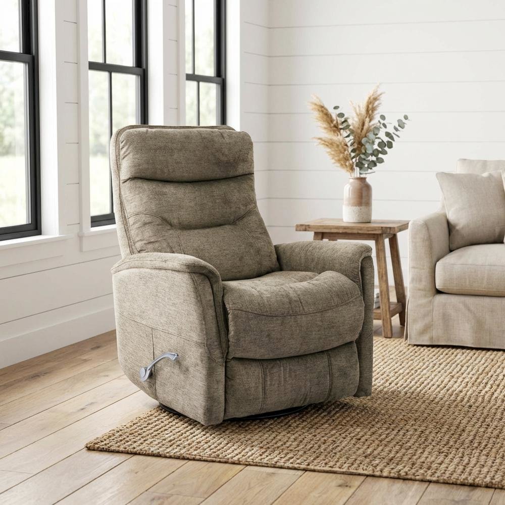 Gemini - Heather Swivel Glider Recliner Two Pack. Picture 7