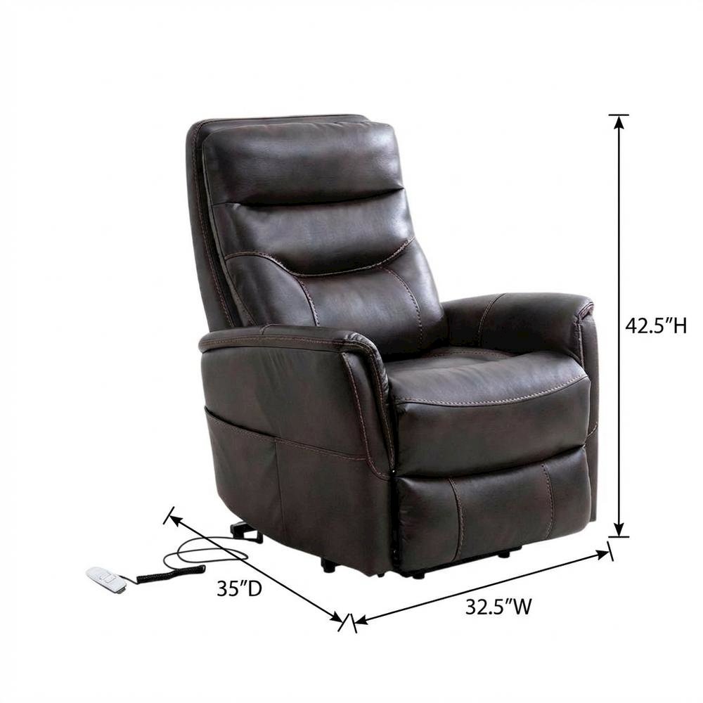 Gemini - Truffle Power Lift Recliner with Articulating Headrest. Picture 7