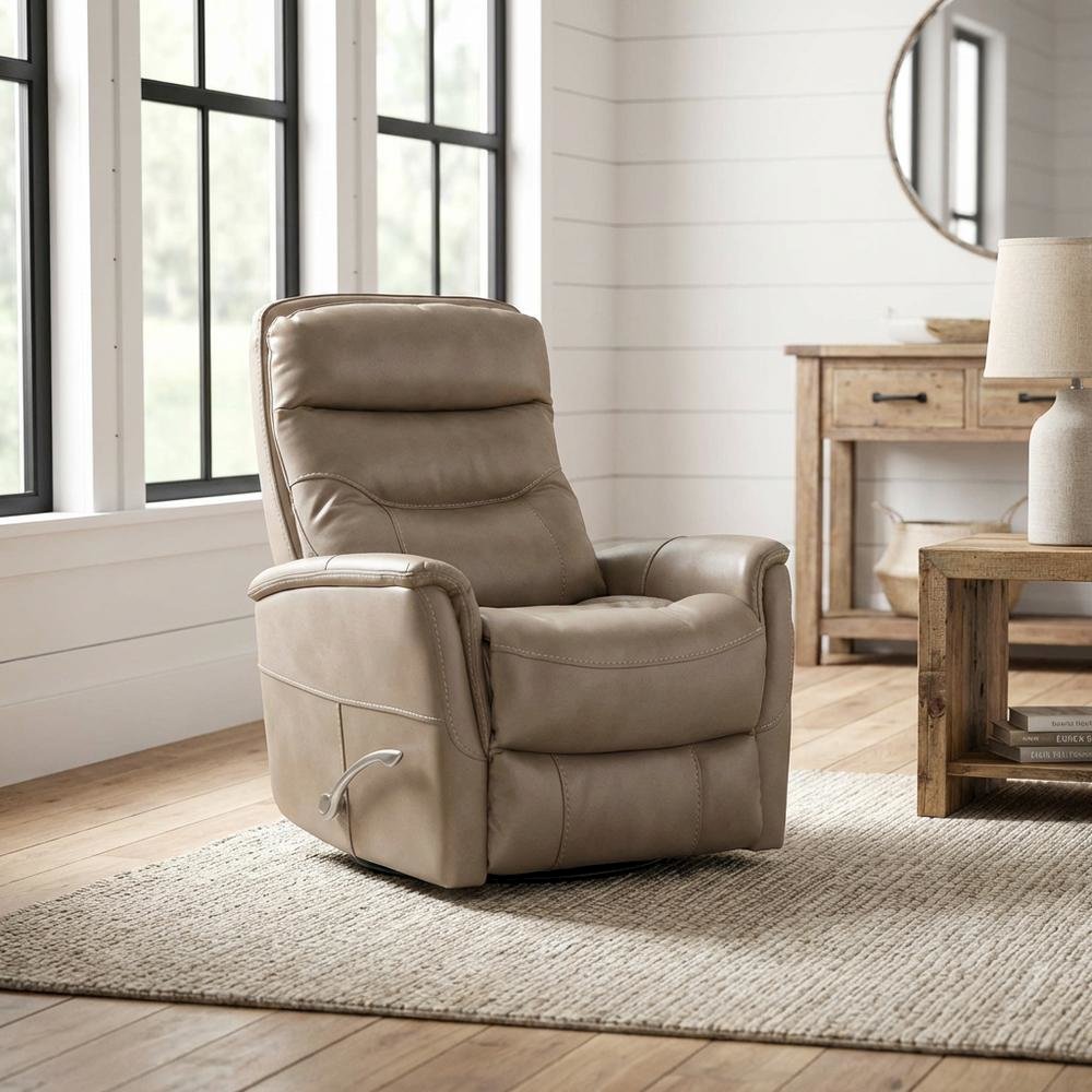 Gemini - Linen Swivel Glider Recliner Two Pack. Picture 2