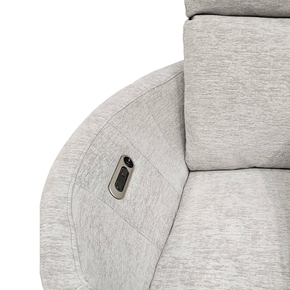 Powered By Freemotion Cordless Power Swivel Glider Recliner. Picture 9