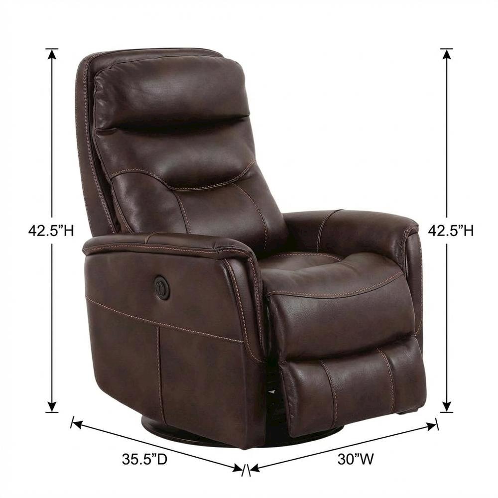 Gemini - Truffle Power Swivel Glider Recliner. Picture 4