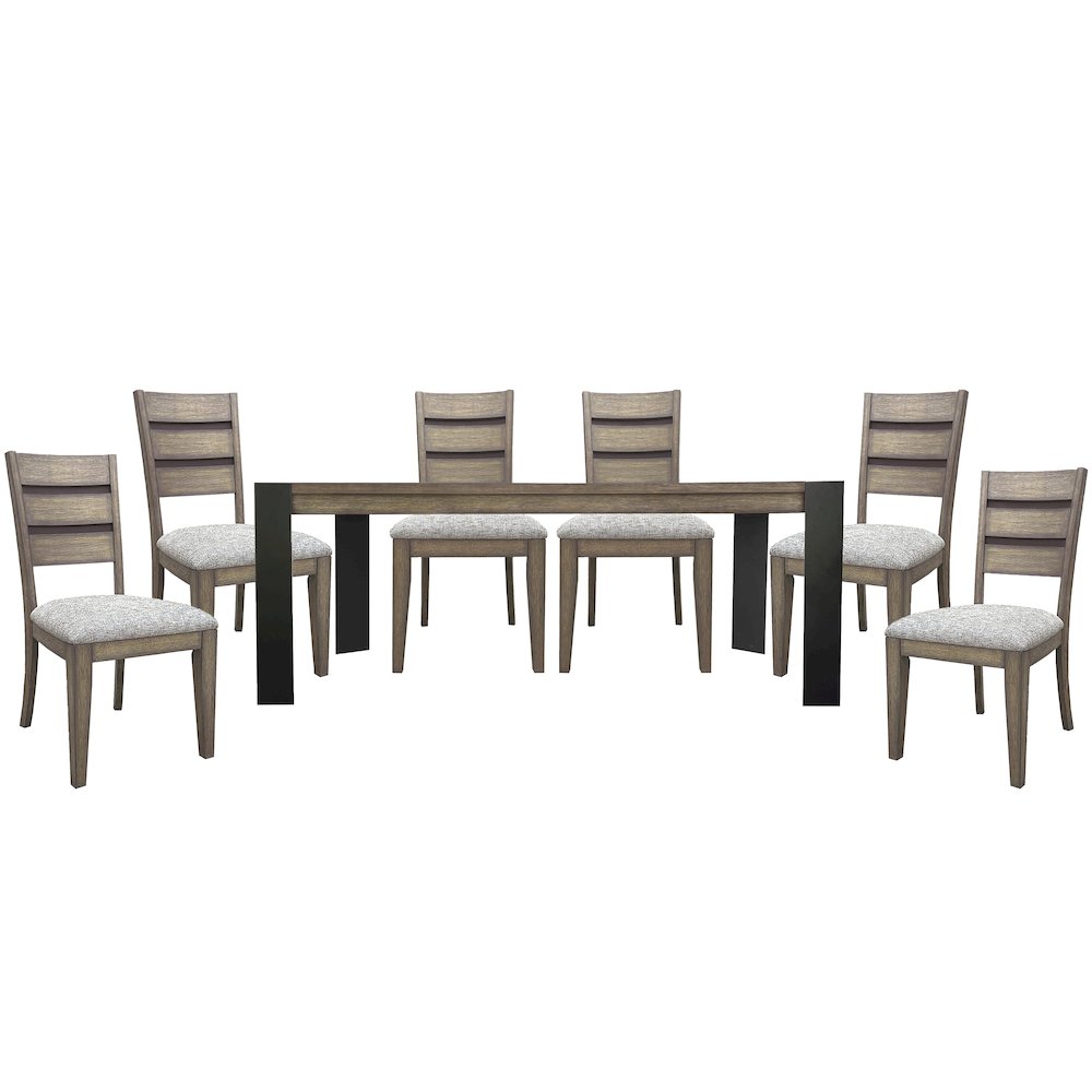 Cedar Fork - Dining 78 in. with 6 ladderback chairs. Picture 1