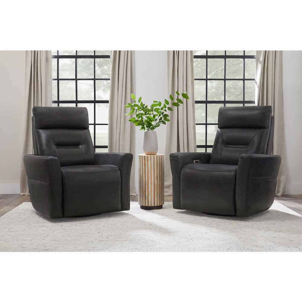 Remmington - Vintage Slate Power Swivel Glider Recliner P2 Two Pack. Picture 14