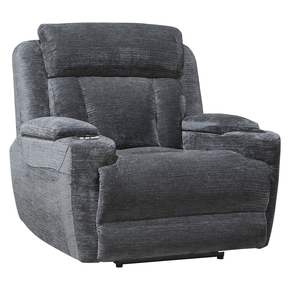 Dalton - Lucky Charcoal Power Reclining Sofa and Two Recliners. Picture 4