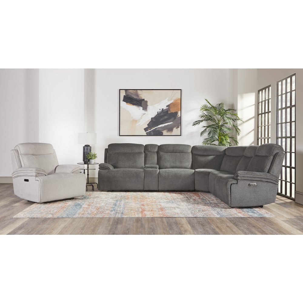 Alpine - Airy Midnight 6 Piece Zero Gravity Power Reclining Sectional. Picture 10