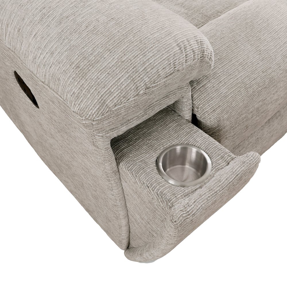 Buster - Opal Taupe Manual Reclining Sofa. Picture 12