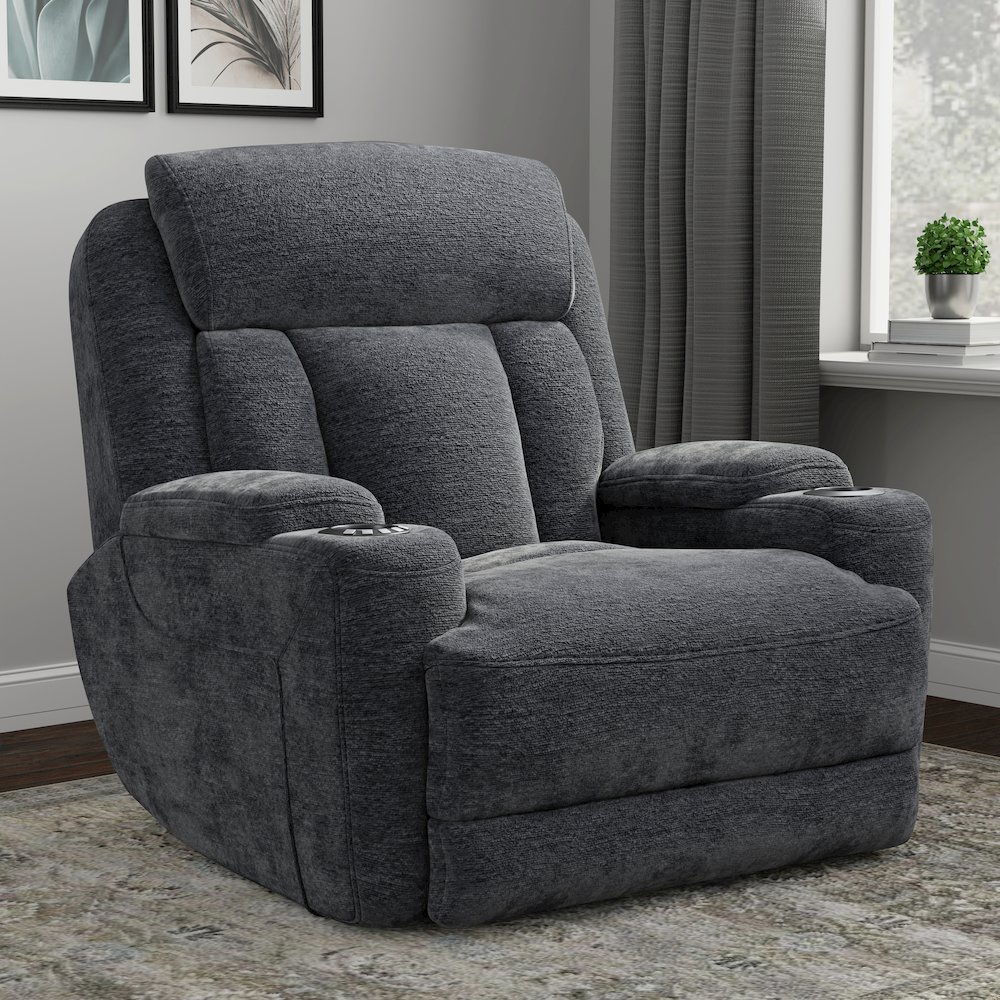 Dalton - Lucky Charcoal Power Reclining Sofa and Two Recliners. Picture 10