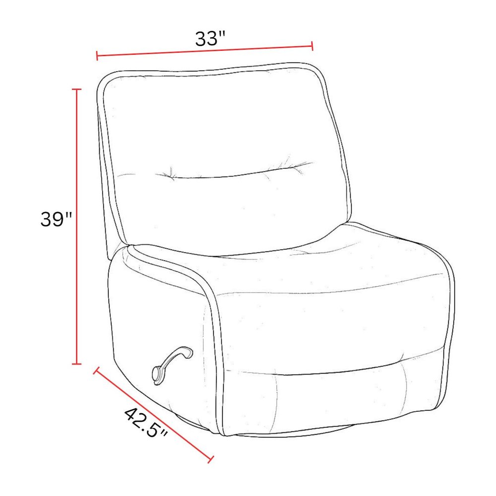 Leo - Wheat Armless Recliner Two Pack. Picture 11