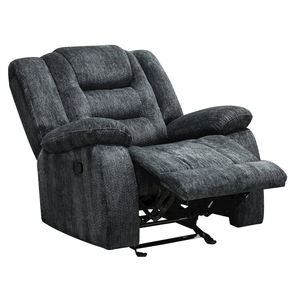 Bolton - Misty Storm Manual Glider Reclining Sofa and Two Recliners. Picture 7