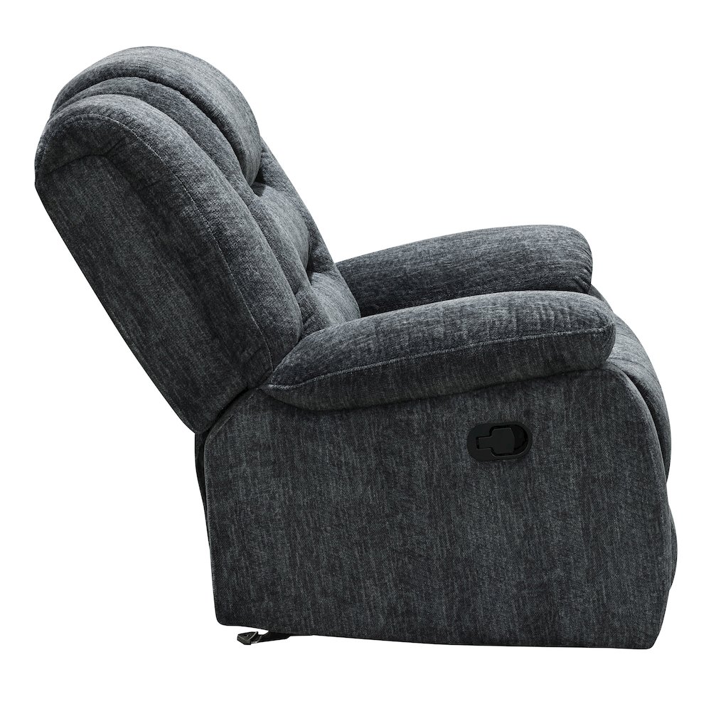 Bolton - Misty Storm Manual Glider Reclining Sofa and Two Recliners. Picture 9