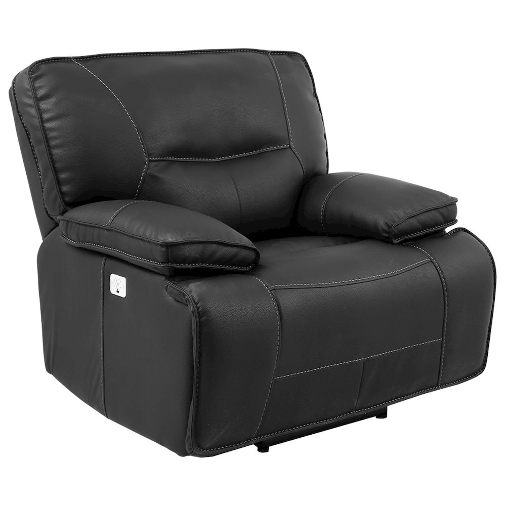 Spartacus - Black Power Reclining Sofa and Two Recliners. Picture 3