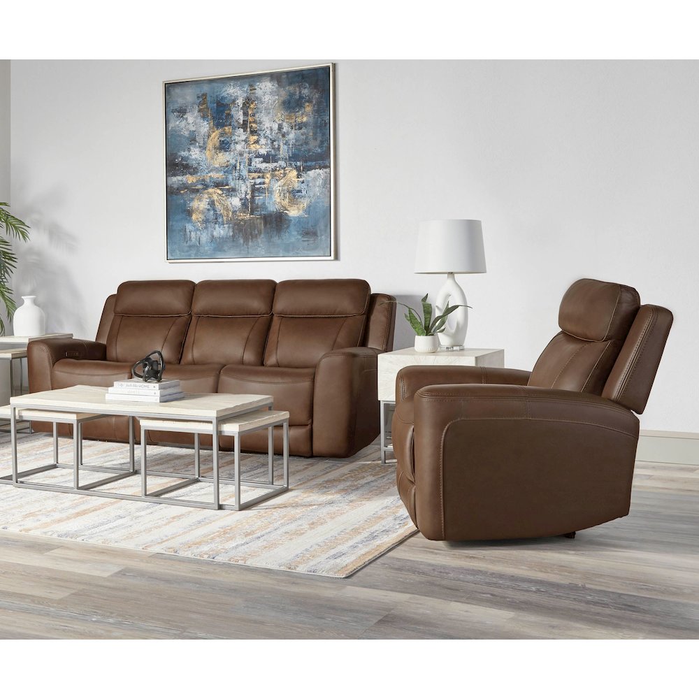 Calgary - Autumn Umber Power Reclining Sofa and Recliner. Picture 17