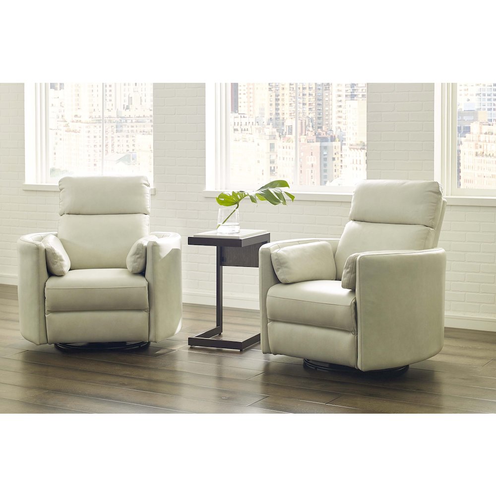 Powered By Freemotion Cordless Power Swivel Glider Recliner. Picture 8