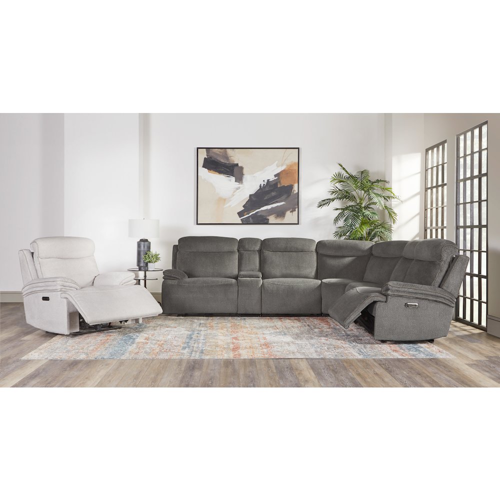 Alpine - Airy Midnight 6 Piece Zero Gravity Power Reclining Sectional. Picture 12