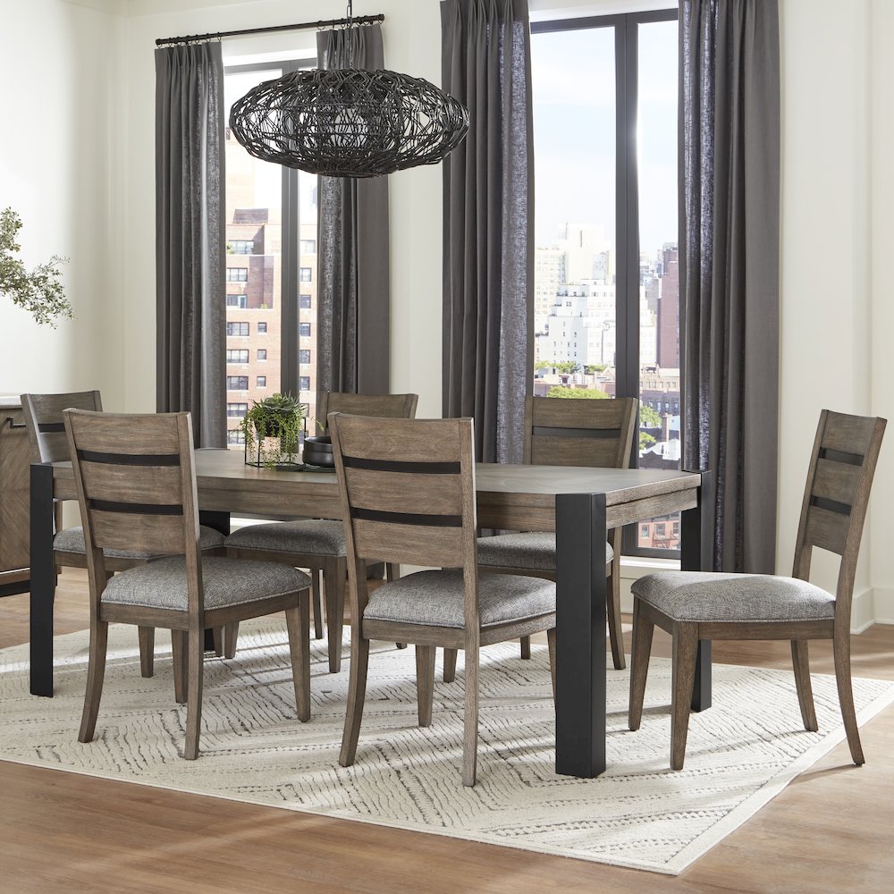 Cedar Fork - Dining 78 in. with 6 ladderback chairs. Picture 8