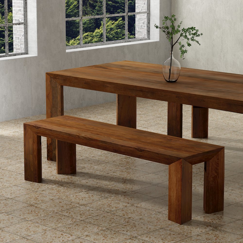 Downtown Dining 86 In. Rectangular Dining Table With 4 Upholstered Chairs. Picture 14