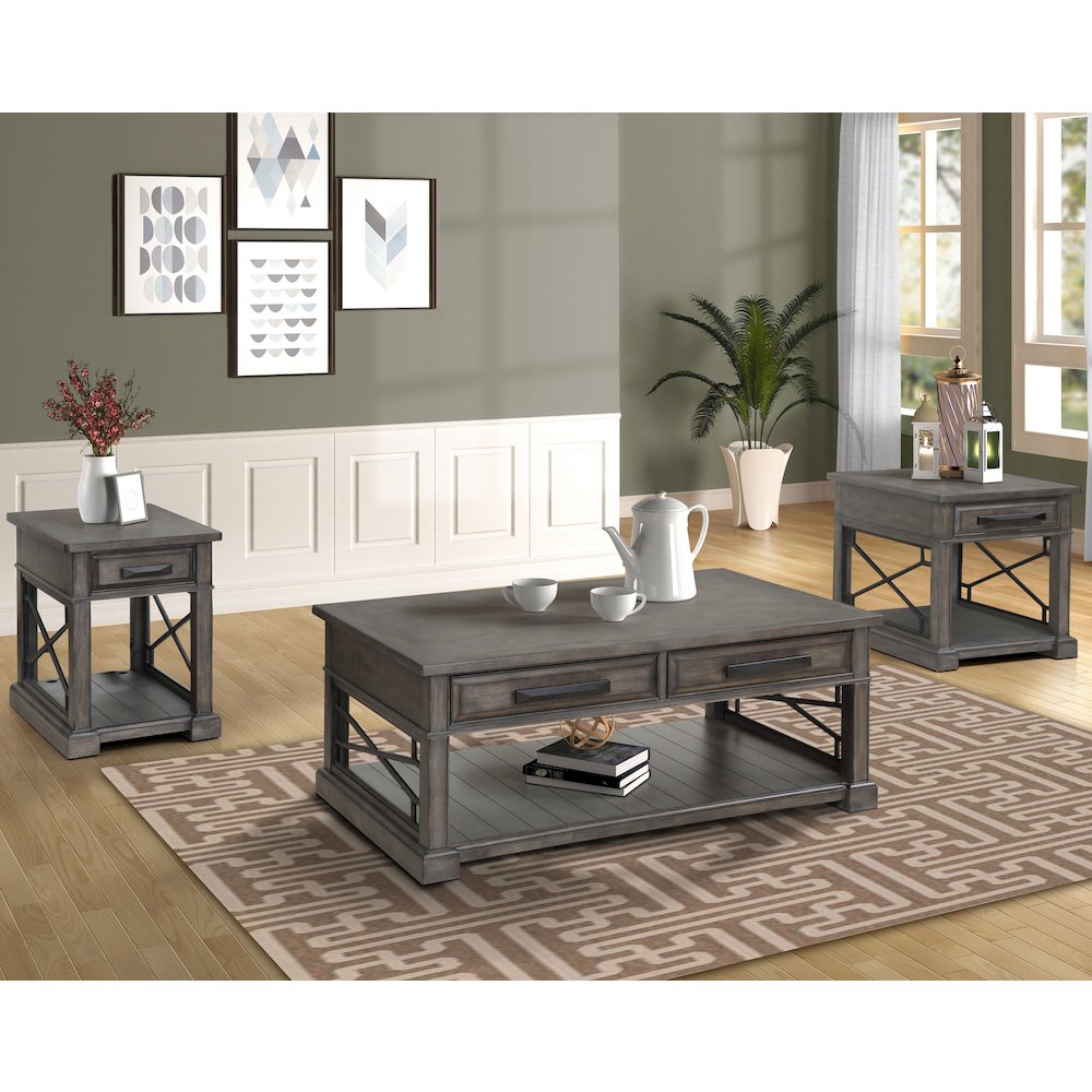 Sundance - Smokey Grey Chairside Table. Picture 3