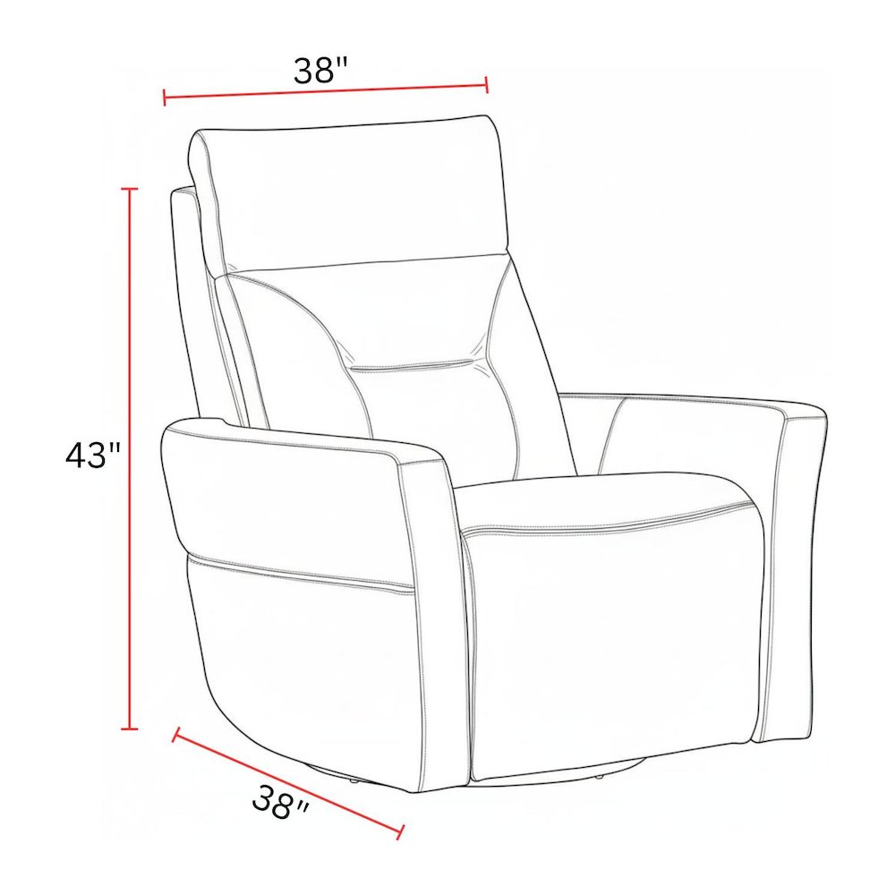 Remmington - Vintage Navy Power Swivel Glider Recliner P2 Two Pack. Picture 14