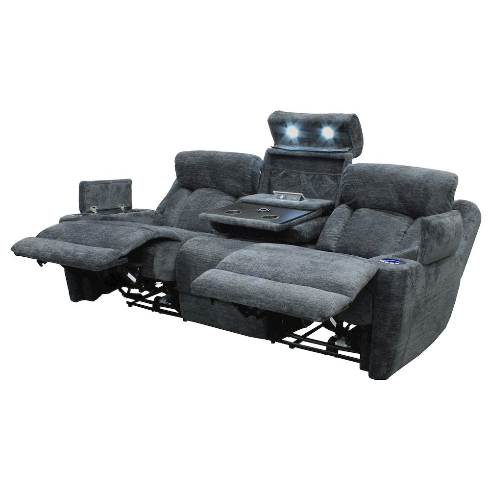 Dalton - Lucky Charcoal Power Reclining Sofa and Recliner. Picture 3