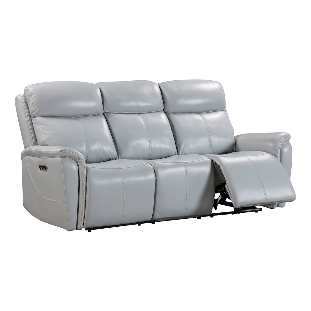 Cascade - Seamist Grey Power Reclining Sofa Loveseat and Recliner. Picture 2