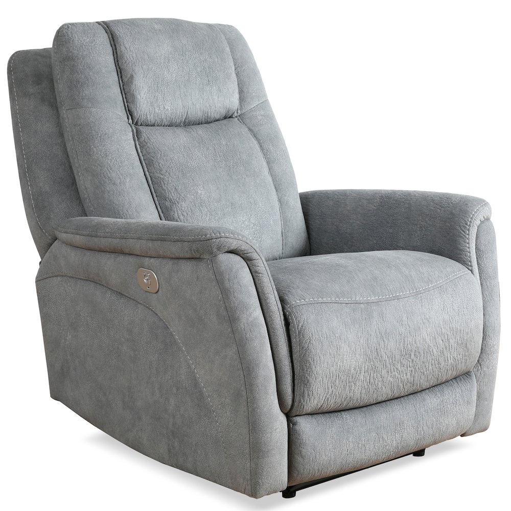 Linus - Hudson Grey Power Reclining Sofa and Two Recliners. Picture 6