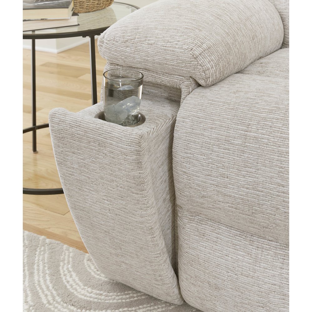 Buster - Opal Taupe Manual Reclining Sofa. Picture 11