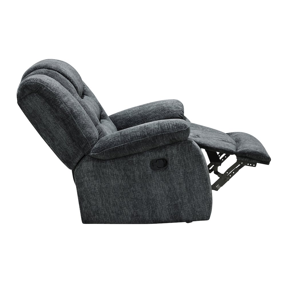 Bolton - Misty Storm Manual Glider Reclining Sofa and Two Recliners. Picture 10
