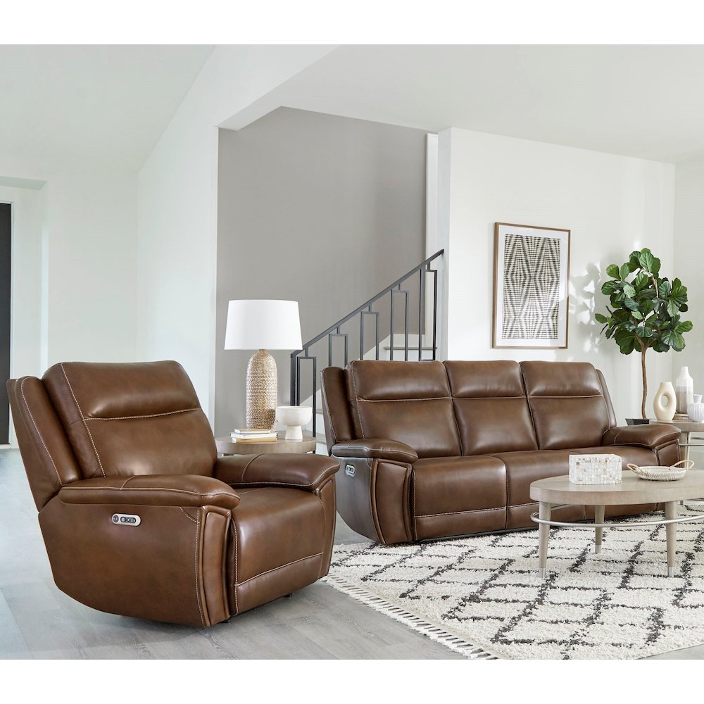 Jameson - Hickory Power Reclining Zero Gravity Sofa and Recliner. Picture 15