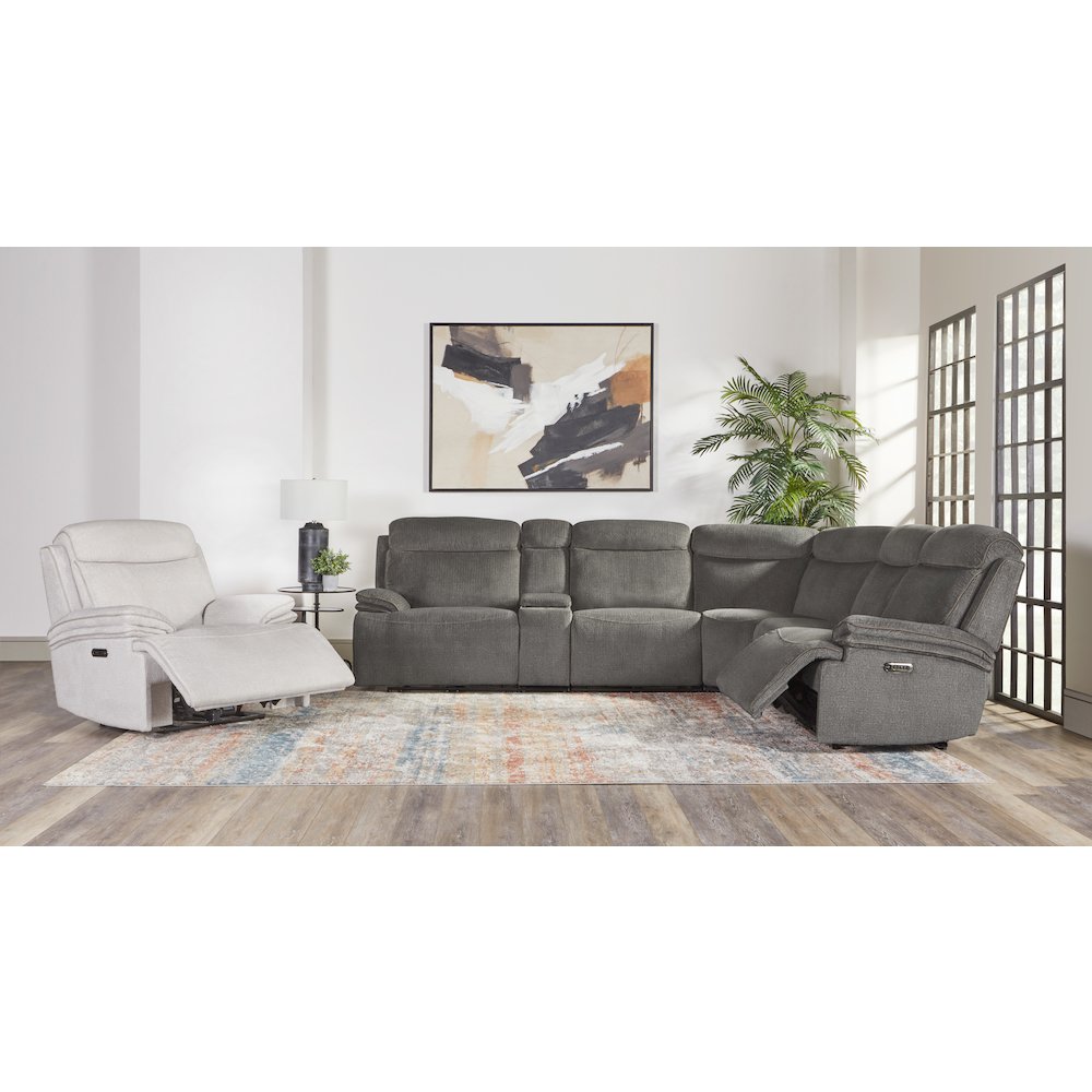 Alpine - Airy Midnight 6 Piece Zero Gravity Power Reclining Sectional. Picture 11