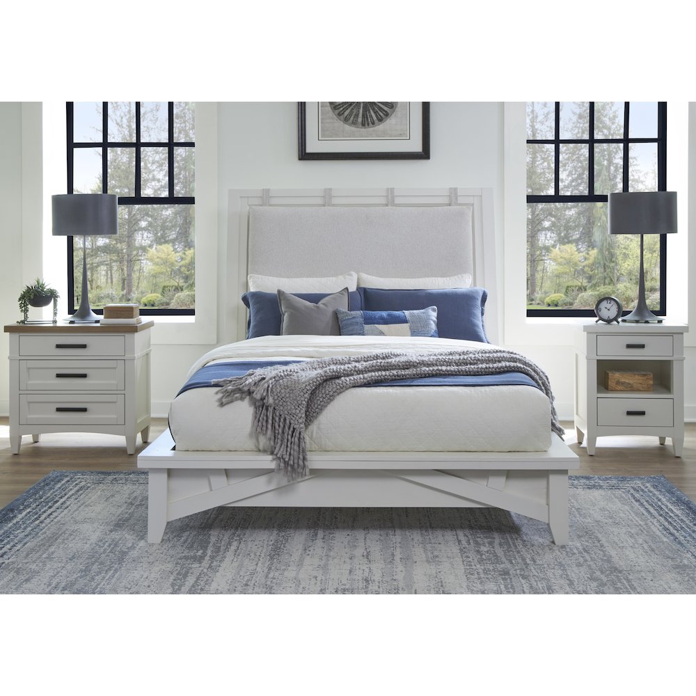 Modern Bedroom 7 Drawer Door Chest with Workstation. Picture 13