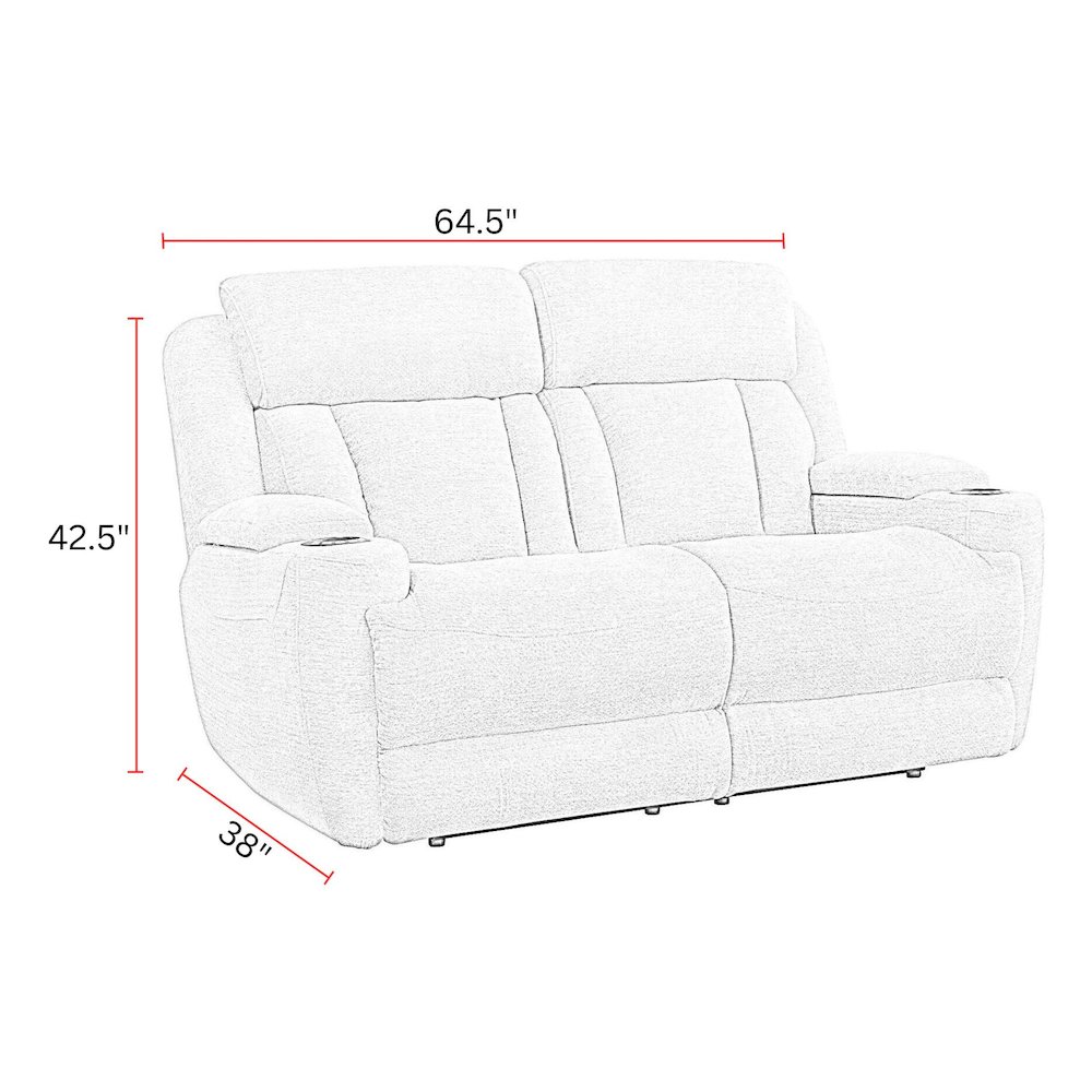 Dalton - Lucky Charcoal Power Reclining Sofa Loveseat and Recliner. Picture 20