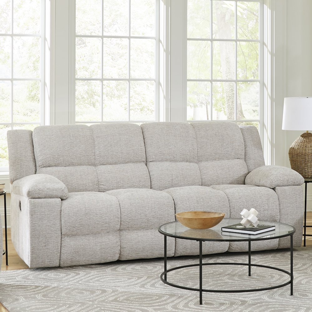 Buster - Opal Taupe Manual Reclining Sofa and Recliner. Picture 13