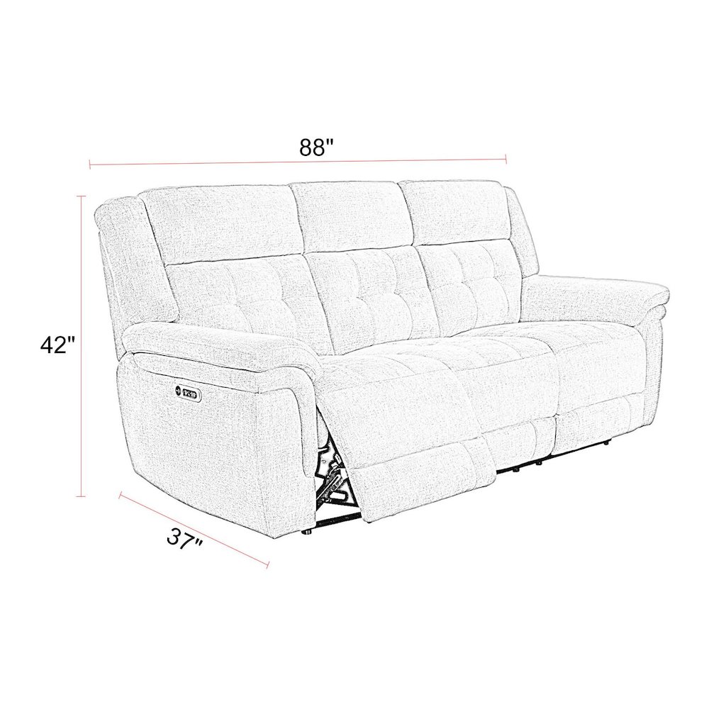 Richland - Bristol Grey Power Reclining Sofa and Recliner. Picture 12
