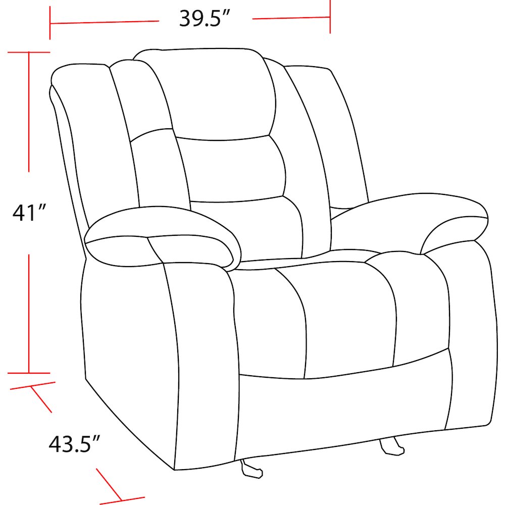 Bolton - Misty Storm Manual Glider Reclining Sofa and Two Recliners. Picture 17