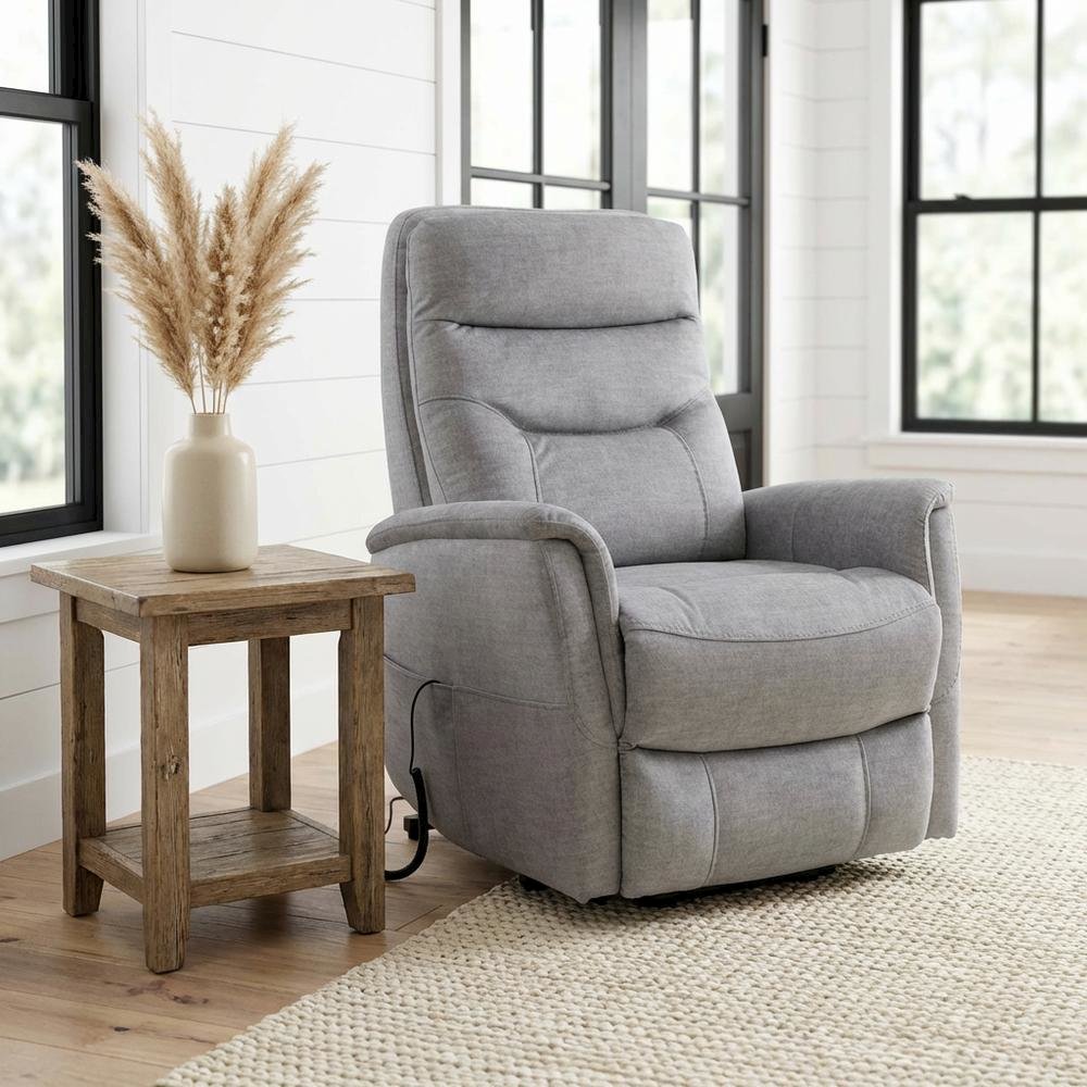 Gemini - Capri Silver Power Lift Recliner with Articulating Headrest. Picture 8